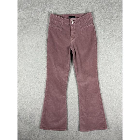 Lucky Brand Pants Women’s 10/30R High Rise Flare Corduroy Purple Hipster Chic - Picture 1 of 13